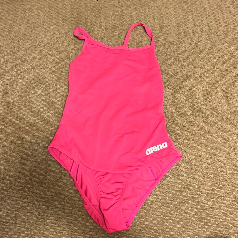 Pink Arena circle-back swimsuit